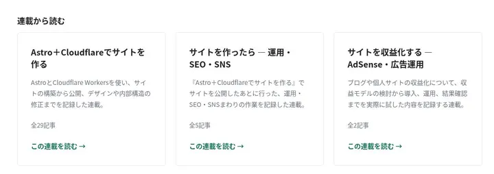 修正前の連載一覧