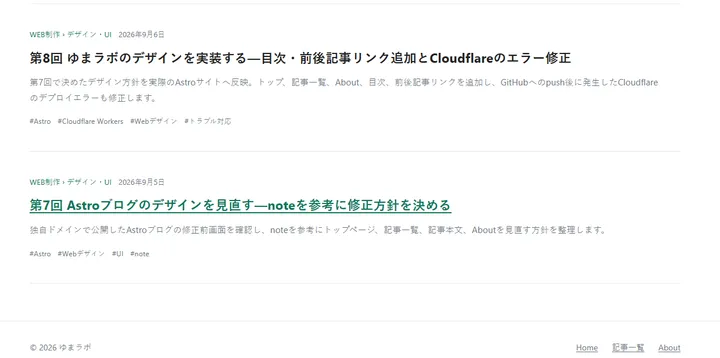 RSS追加前のフッター