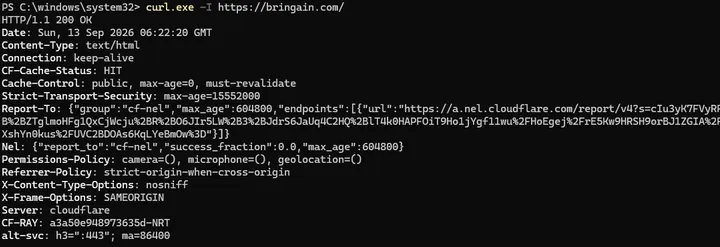 HSTS設定後にStrict-Transport-Securityを確認したレスポンス